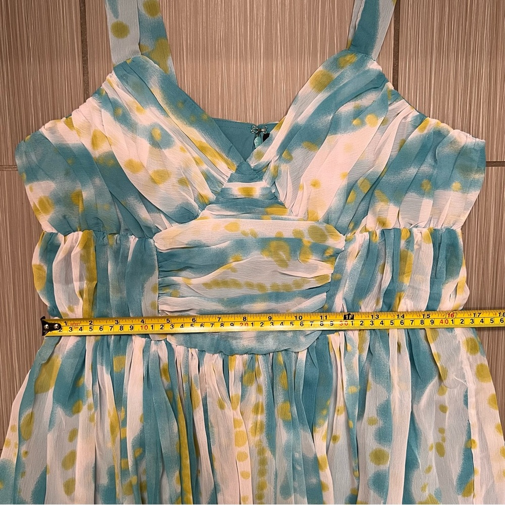 W118 By Walter Baker Dress Julissa paint dash dress NWT Y2K large teal green - Picture 11 of 16